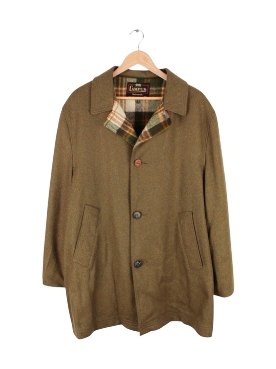 Campus Other - Vintage 60s Campus Outerwear Wool Coat Men's 44 Made in USA Plaid Lined Jacket